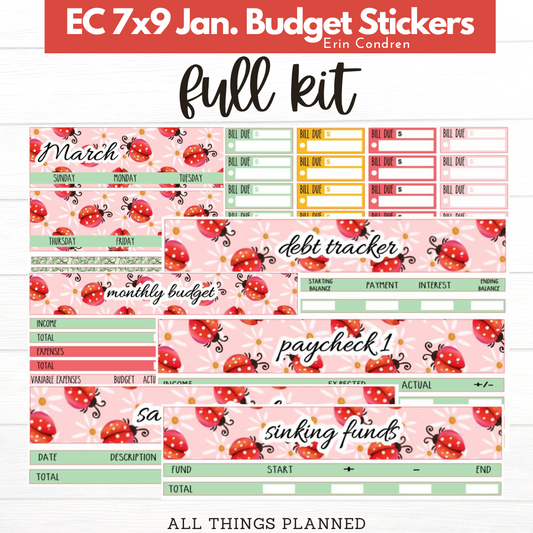 7x9 Mar. (Ladybugs) Budget Kit BUNDLE