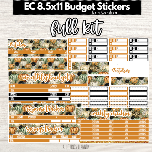 8.5x11 EC Oct. (Pumpkins) FULL Budget Kit BUNDLE