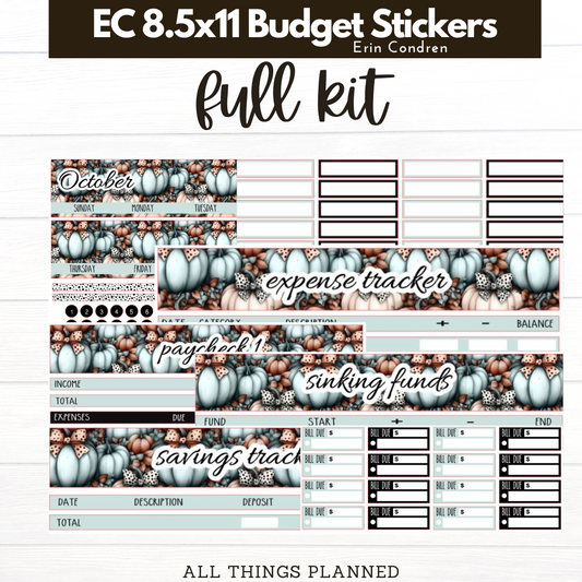 8.5x11  EC Oct (Pumpkins Bows) Budget Kit BUNDLE