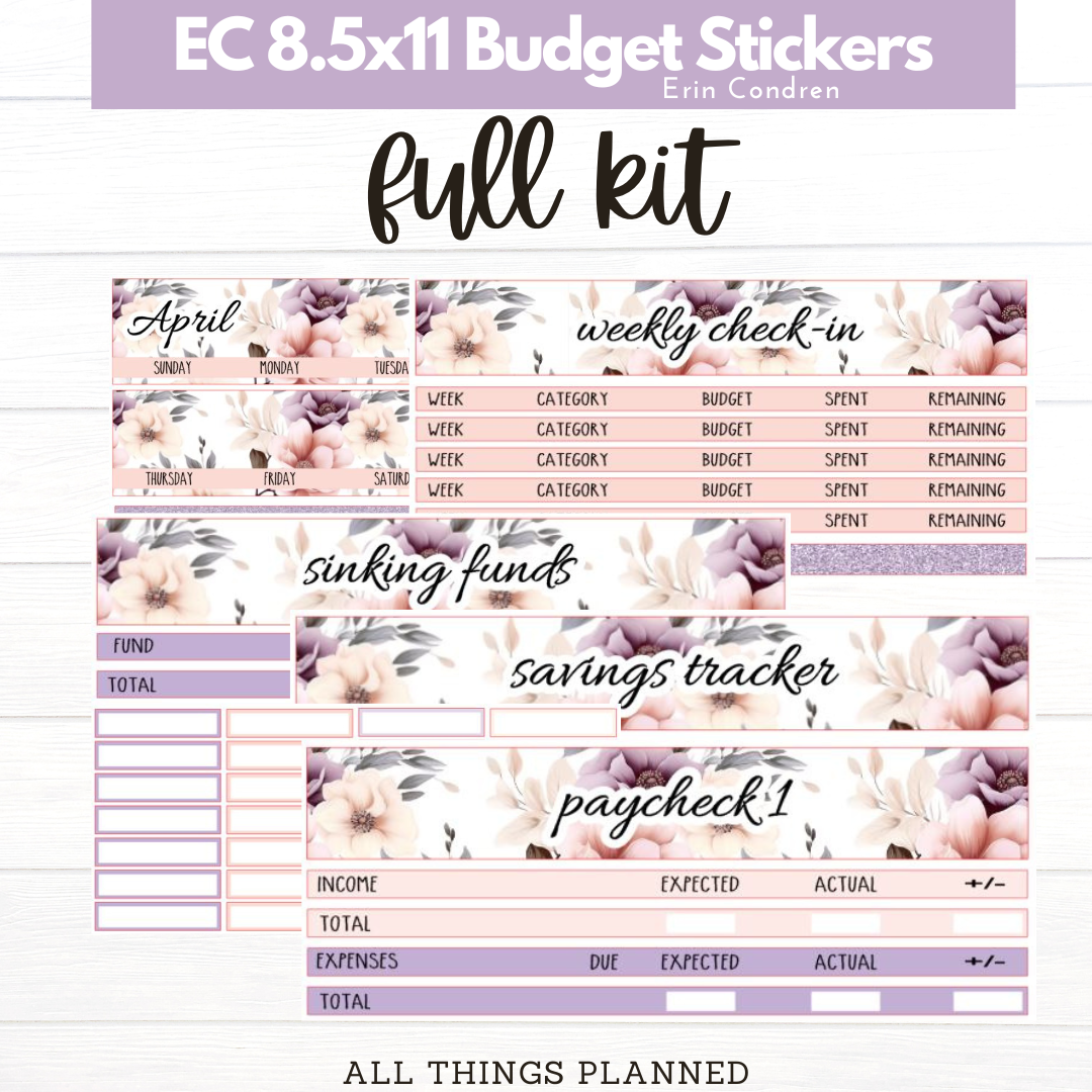 8.5x11  EC Apr. (Spring Florals) Budget Kit BUNDLE