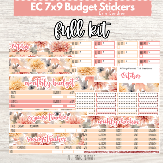 7x9 Oct. (Fall Florals) FULL Budget Kit BUNDLE