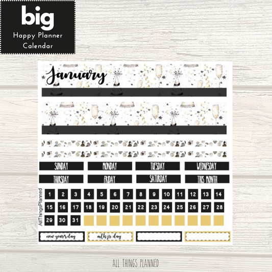 Big HP Jan. (New Year) Monthly Calendar