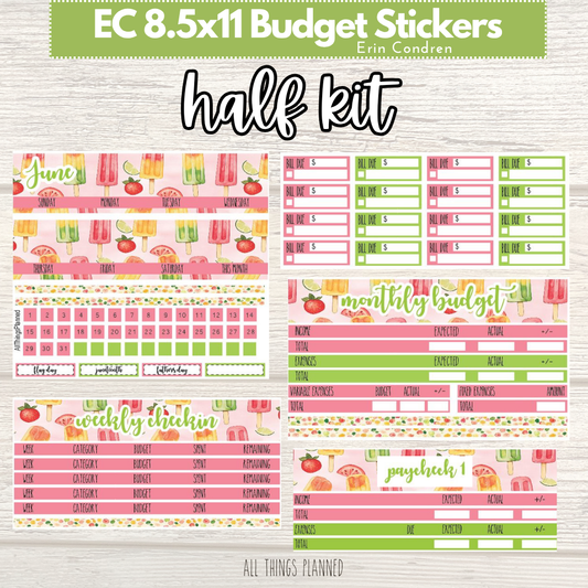8.5x11 EC June (Popsicles) HALF Budget Kit BUNDLE