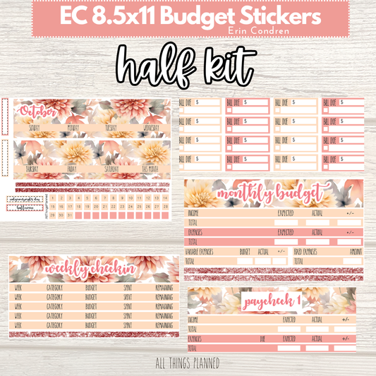 8.5x11 EC Oct. (Fall Florals) HALF Budget Kit BUNDLE