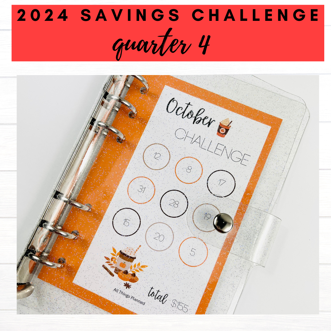 2024 Savings Challenge Cards - Quarter 4