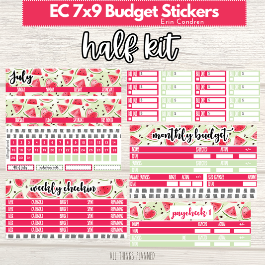 7x9 July (Watermelon) HALF Budget Kit BUNDLE