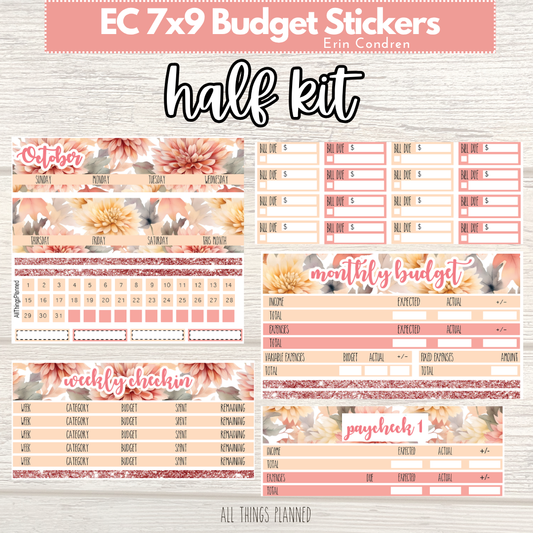 7x9 Oct. (Fall Florals) HALF Budget Kit BUNDLE