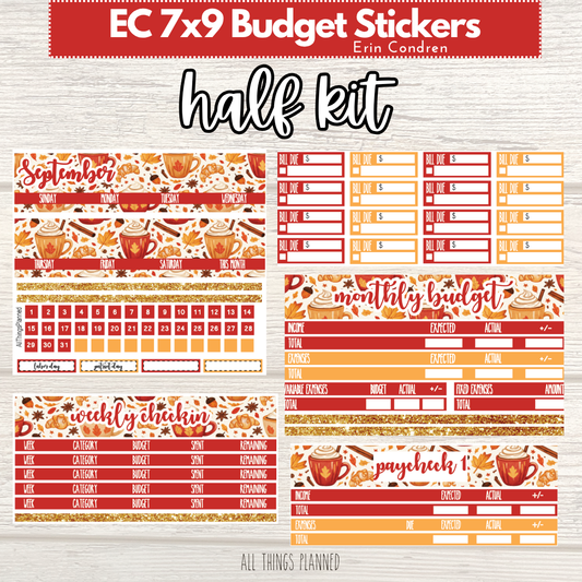 7x9 Sept. (Fall Latte) HALF Budget Kit BUNDLE