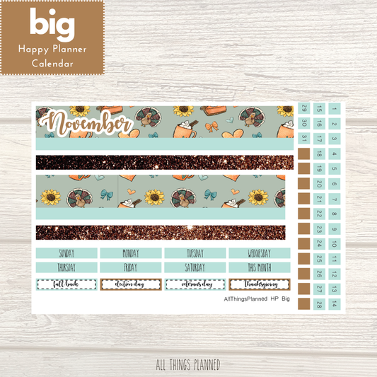 Big HP Nov. (Thanksgiving) Monthly Calendar