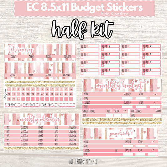 8.5x11 EC Feb. (Love Bliss) HALF Budget Kit BUNDLE