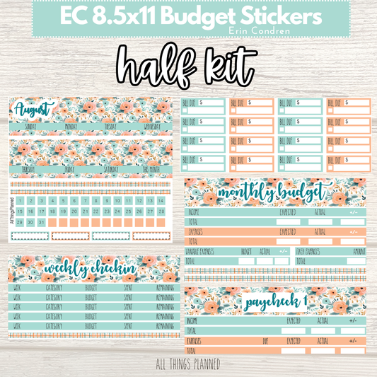 8.5x11 EC Aug. (Summer Bloom) HALF Budget Kit BUNDLE