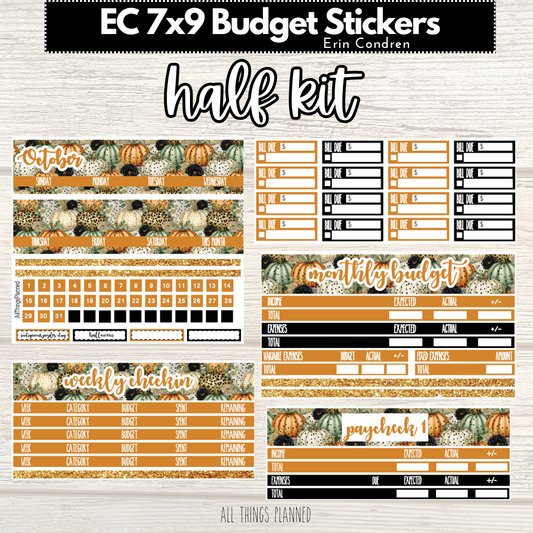 7x9 Oct. (Pumpkins) HALF Budget Kit BUNDLE