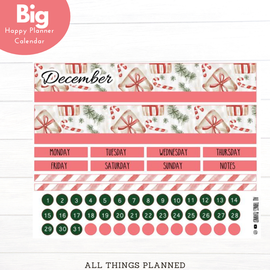 Big HP Dec (Christmas Presents) Monthly Calendar