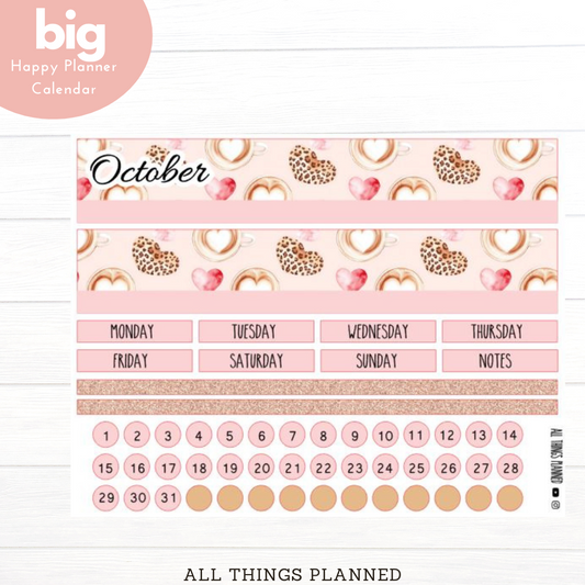 Big HP Oct (Pink Caffeine) Monthly Calendar