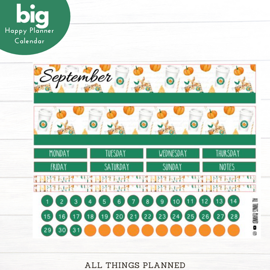 Big HP Sept (Starbies) Monthly Calendar