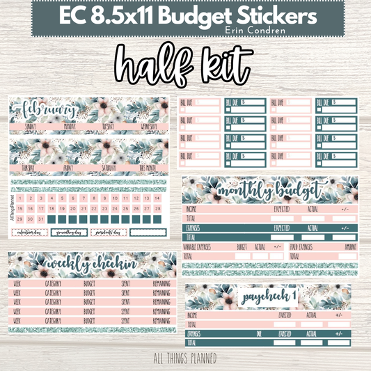 8.5x11  EC Feb. (Winter Florals) HALF Budget Kit BUNDLE