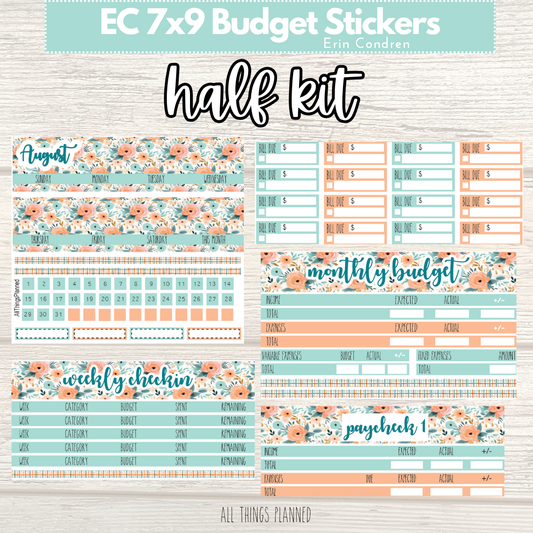 7x9 Aug. (Summer Bloom) HALF Budget Kit BUNDLE