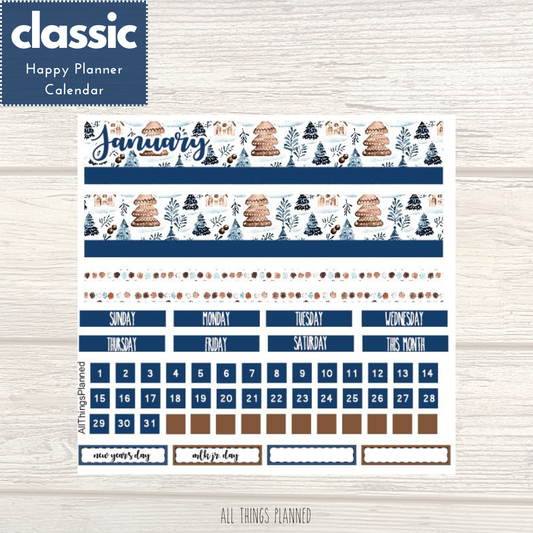 Classic Jan. (Wonderland) Monthly Calendar