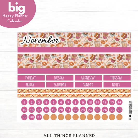 Big HP Nov (Thanksgiving) Monthly Calendar