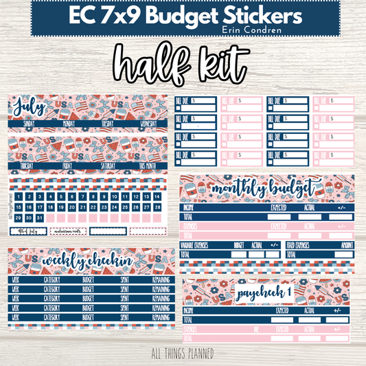 7x9 July (Happy 4th) HALF Budget Kit BUNDLE