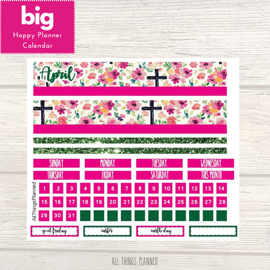 Big HP April (Risen) Monthly Calendar