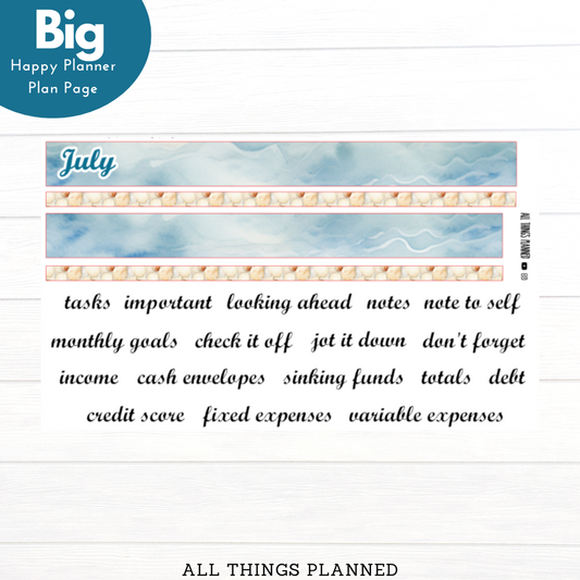 Big HP July (Ocean) Planning Page