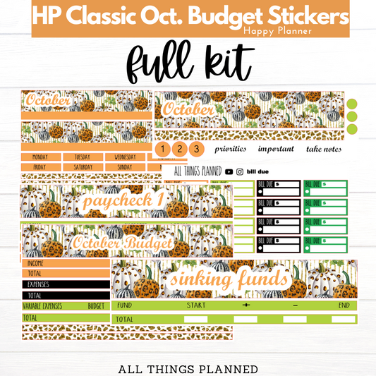 Classic Oct. (Leopard Pumpkin) Budget Kit BUNDLE