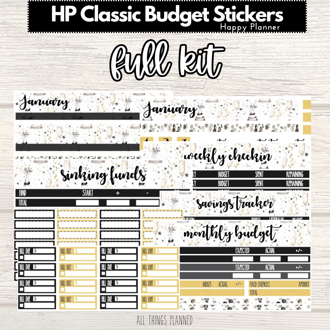 Classic Jan. (New Year) FULL Budget Kit BUNDLE