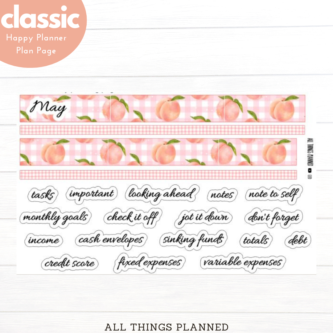 Classic May (Peaches) Planning Page