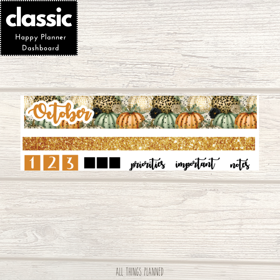 Classic Oct. (Pumpkins) Dashboard