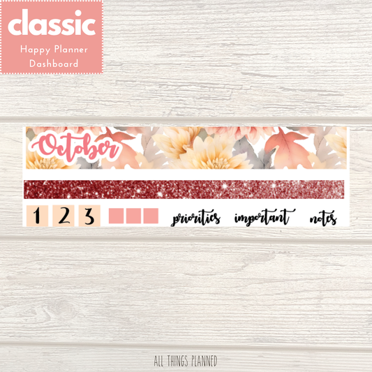 Classic Oct. (Fall Florals) Dashboard