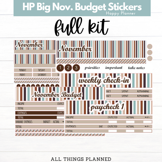 HP Big Nov. (Stripes) Budget Kit BUNDLE