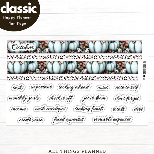 Classic Oct (Pumpkins Bows) Planning Page