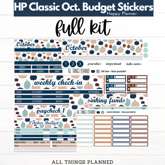 Classic Oct. (Blue Pumpkin) Budget Kit BUNDLE