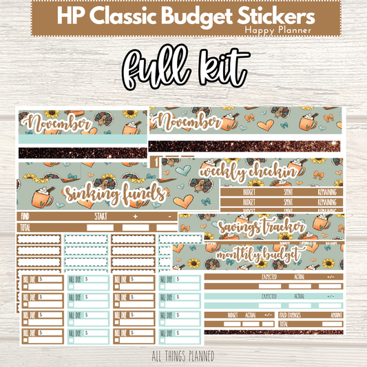 Classic Nov. (Thanksgiving) FULL Budget Kit BUNDLE