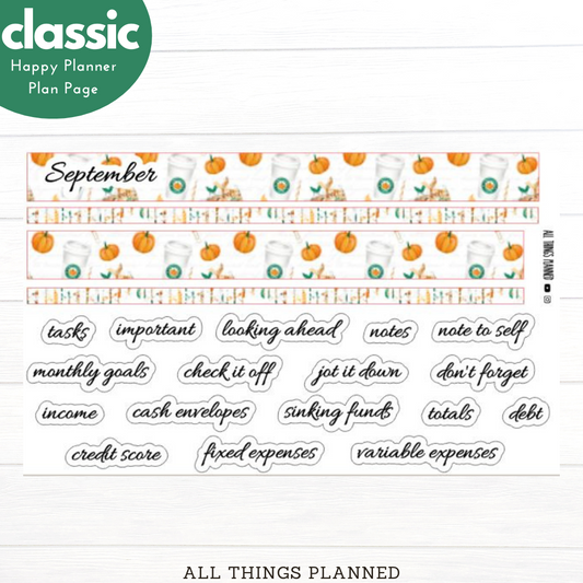 Classic Sept (Starbies) Planning Page