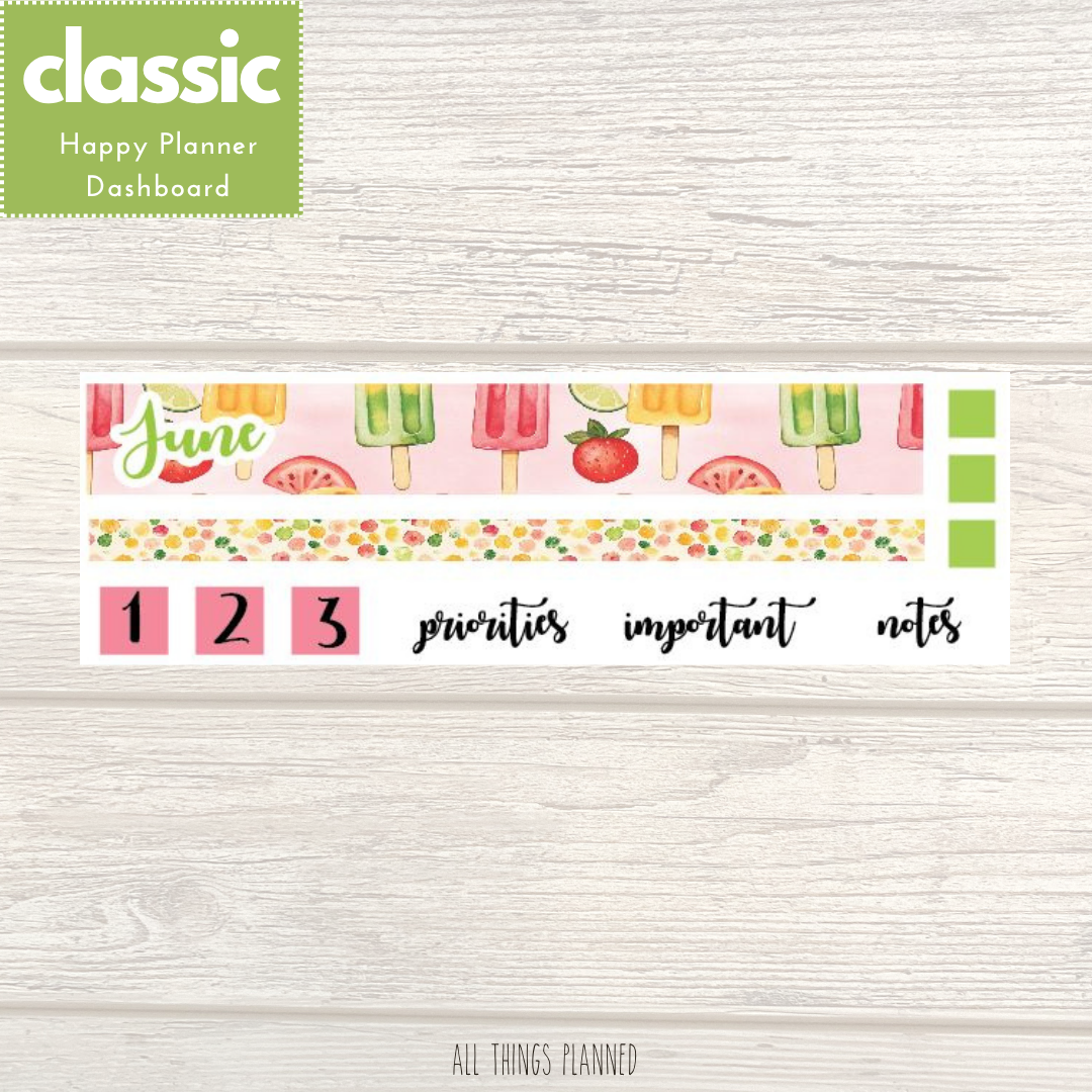 Classic June (Popsicles) Dashboard