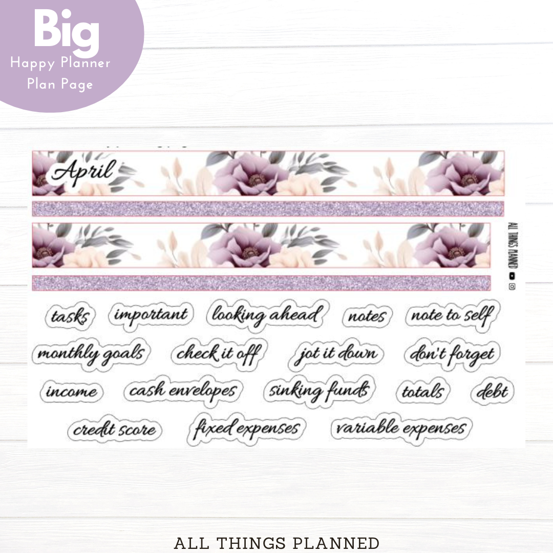 Big HP Apr. (Spring Florals) Planning Page