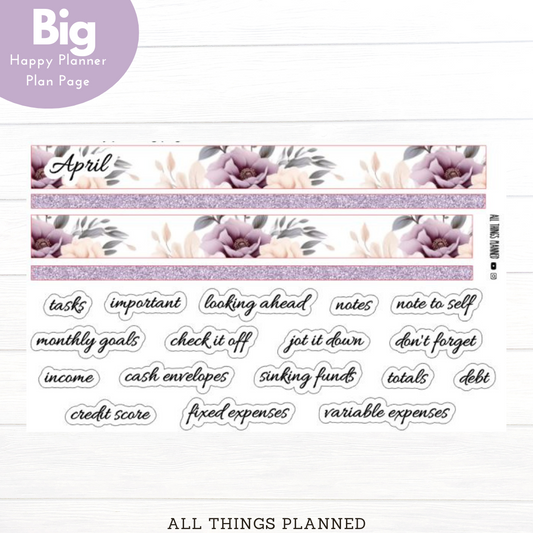 Big HP Apr. (Spring Florals) Planning Page