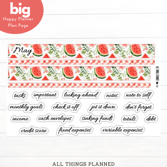 Big HP May (Watermelon) Planning Page