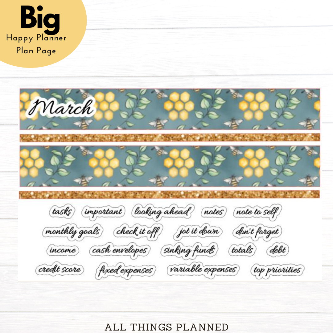 Big HP Mar. (Bumblebees) Planning Page