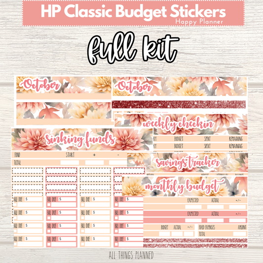 Classic Oct. (Fall Florals) FULL Budget Kit BUNDLE