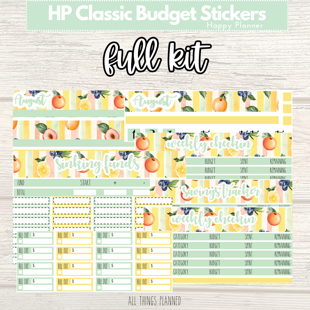 Classic Aug. (Tutti Fruiti) FULL Budget Kit BUNDLE