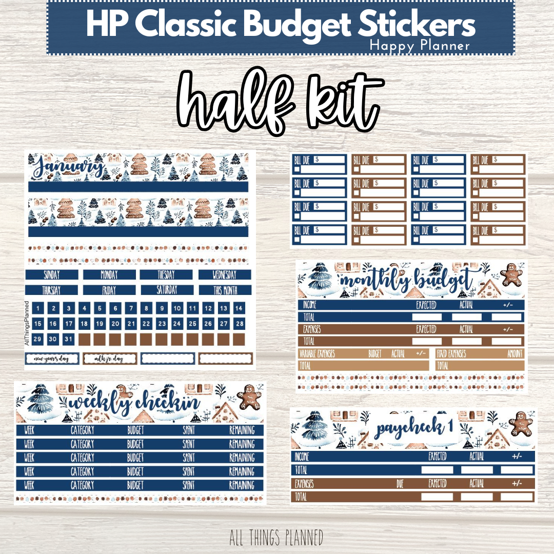 Classic Jan. (Wonderland) HALF Budget Kit BUNDLE