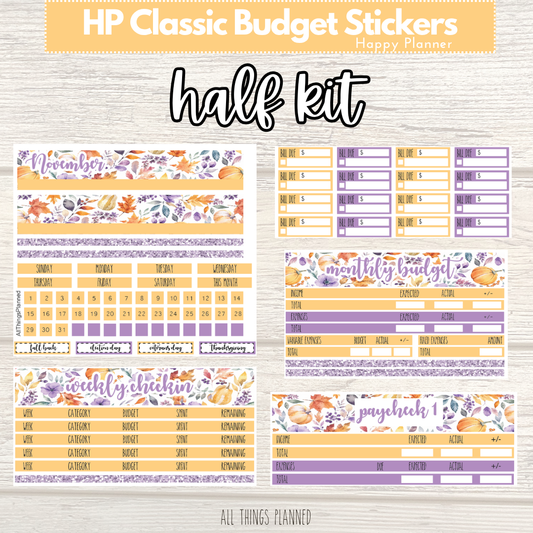 Classic Nov. (Purple Harvest) HALF Budget Kit BUNDLE
