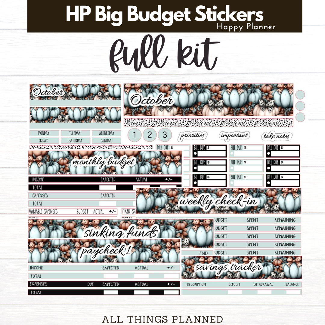 HP Big Oct (Pumpkins Bows) Budget Kit BUNDLE