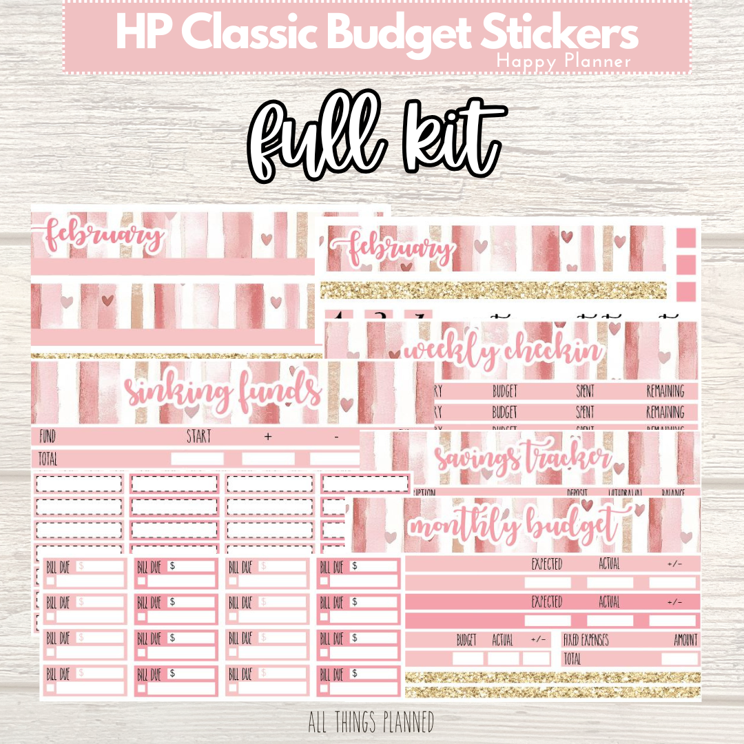 Classic Feb. (Love Bliss) FULL Budget Kit BUNDLE