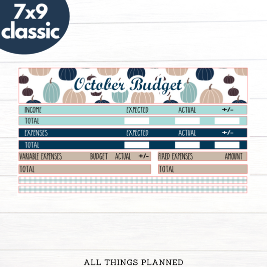 7x9 | Classic | Oct. (Blue Pumpkin) Budget Kit