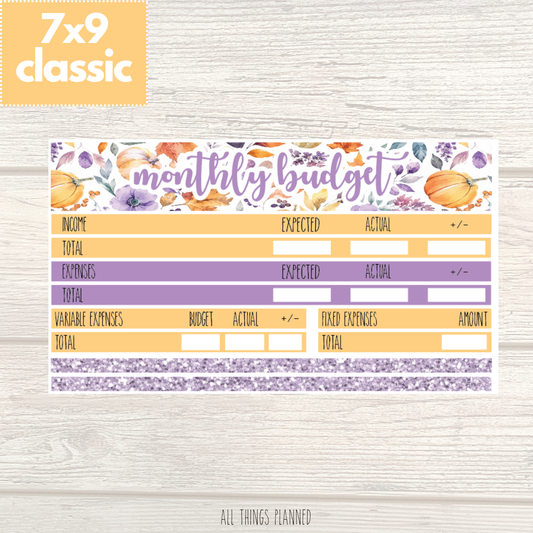 7x9 | Classic | Nov. (Purple Harvest) Budget Kit