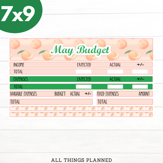 7x9 May (Peach) Budget Kit